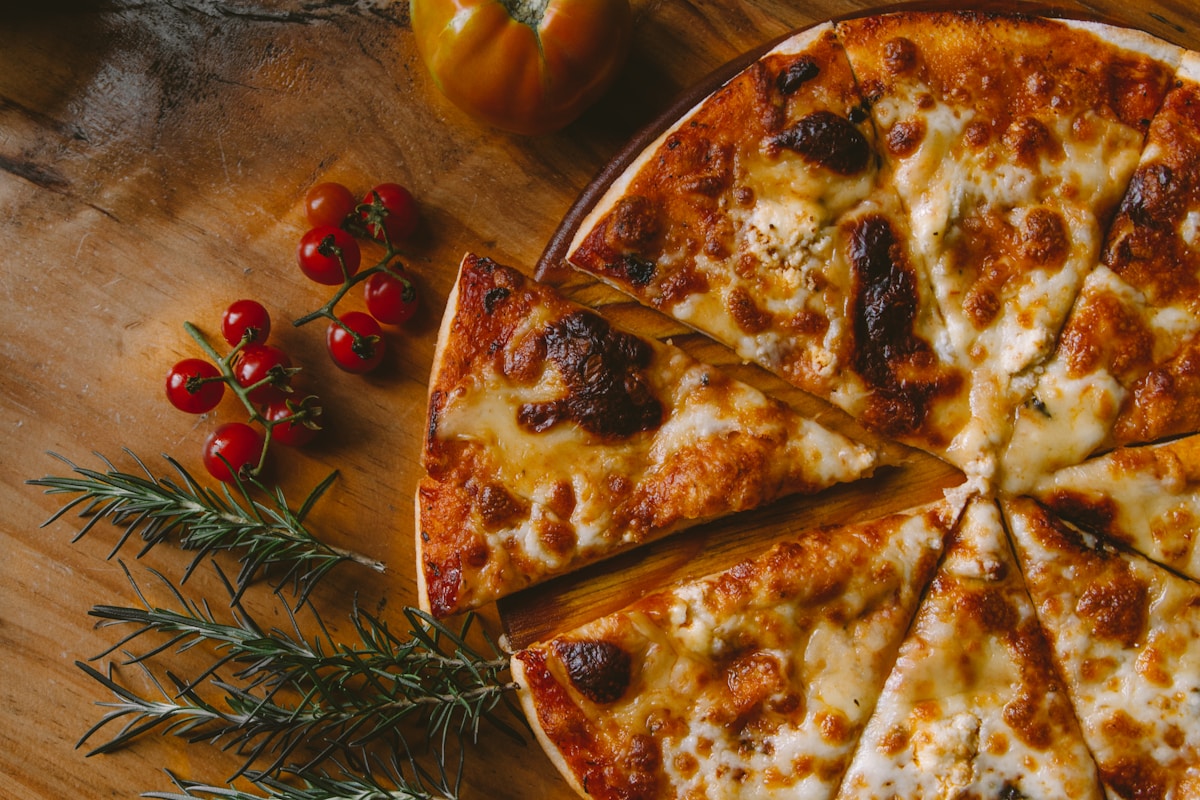 Roasted Pepper Flatbread als Food-Fotografie